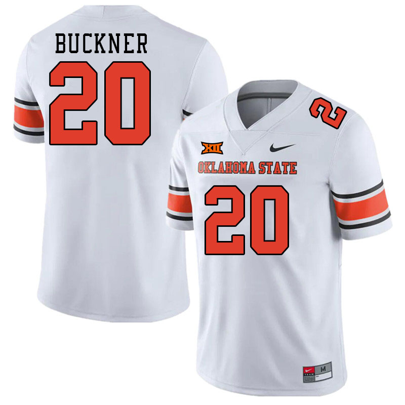 Men #20 DeSean Buckner Oklahoma State Cowboys College Football Jerseys Stitched-White